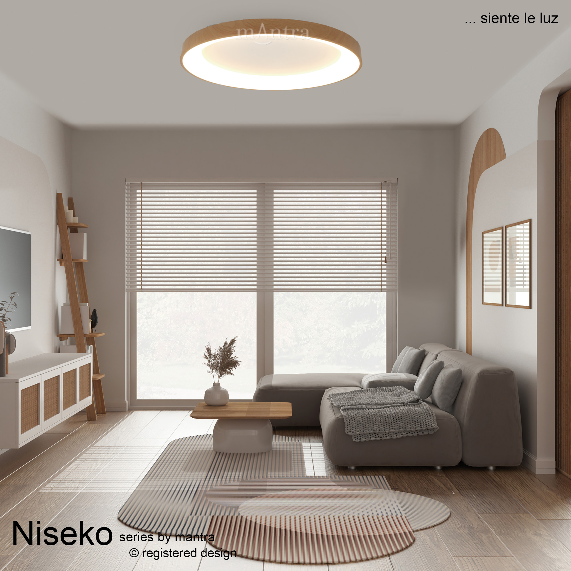 Niseko Wood Ceiling Lights Mantra Fusion Flush Fittings